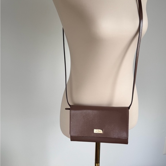 kate spade Blush Pink Leather Crossbody with Gold Plaque - Picture 11 of 16